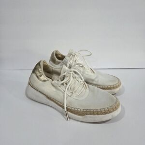 Michael Kors Finch  Stylish White Fabric Lace Up  Women's Shoes Sz.7.5